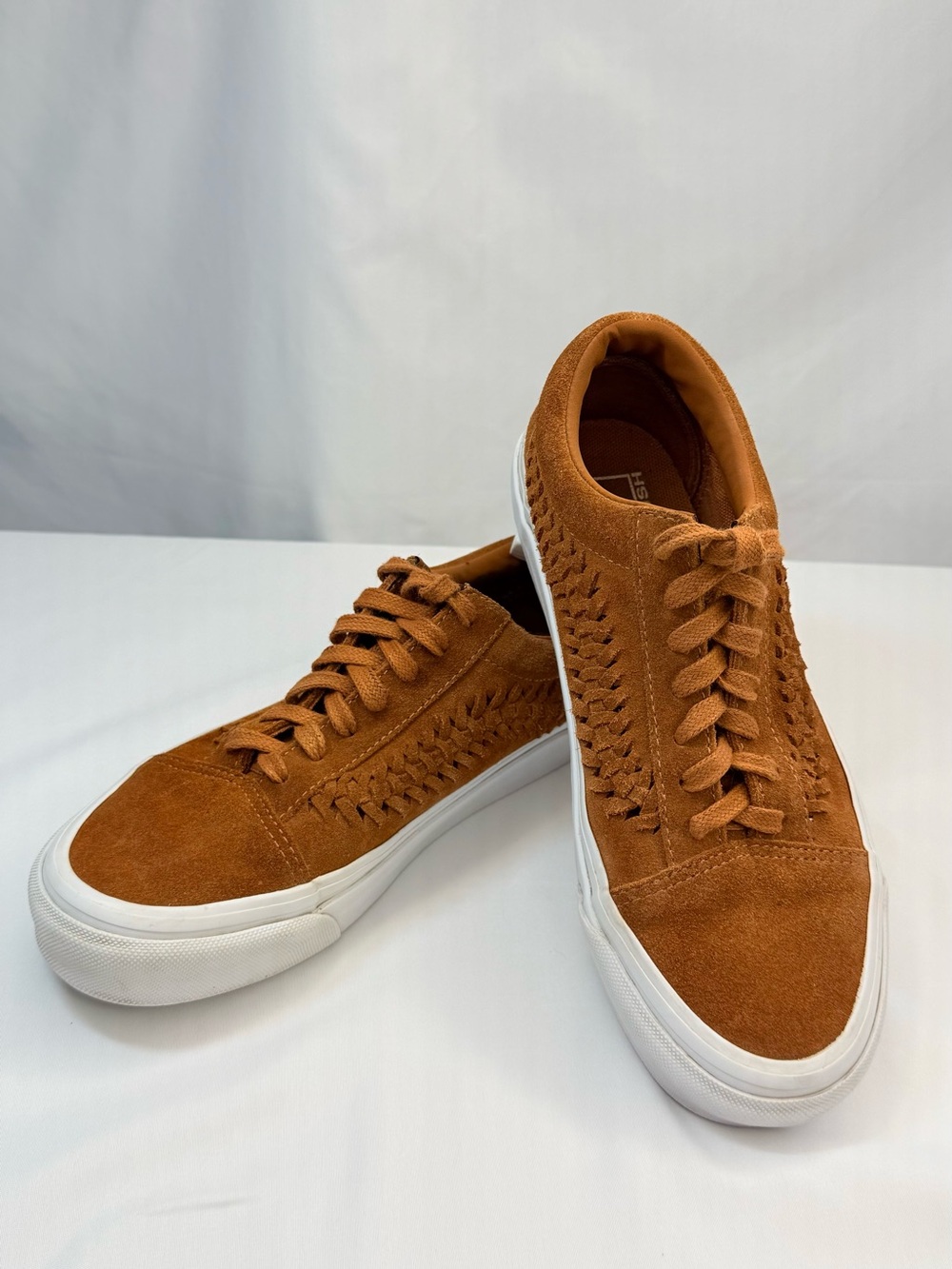 Vans Old Skool Weave DX Mens 5.5/Womens 7 Low-Top Glazed Ginger Suede Sneakers